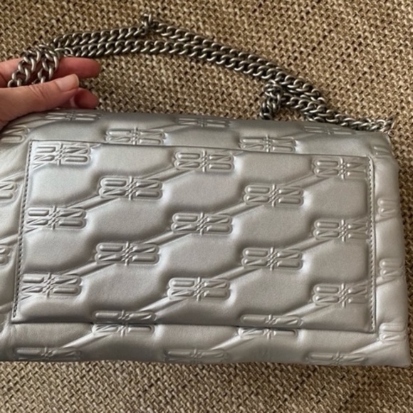 NWT Silver BALENCIAGA Triplet BB monogram shoulder bag - Picture 6 of 12
